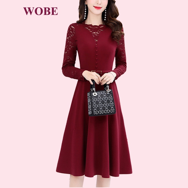 Đầm trung niên sang trong bigsize cho mẹ cao cấp dự tiệc thiết kế dáng suông đẹp L92 - WB WOMAN & BEAUTY