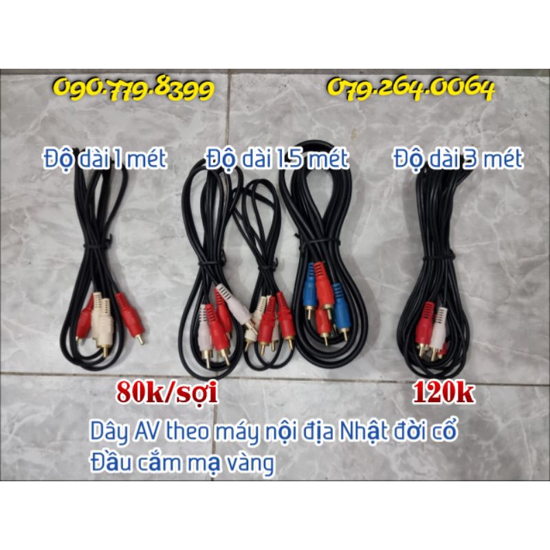 Dây AV mạ vàng theo máy nội địa Nhật đời cổ