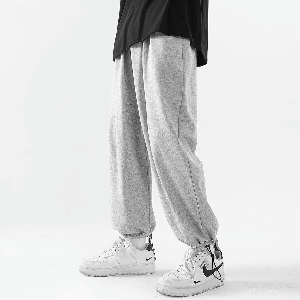 Quần Dài Tới Mắt Cá Chân Dáng Rộng Có Dây Rút Thời Trang Thu Đông Cho Nam