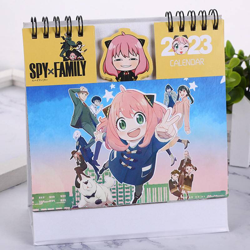 Lịch Để Bàn Năm 2023 SPY x Họa Tiết Anime Dễ Thương Dùng Trang Trí