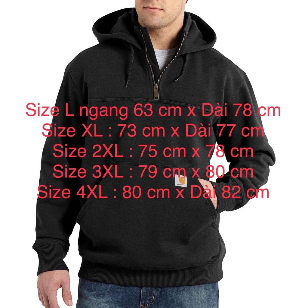ÁO HOODIE CARHARTT CHÍNH HÃNG CÓ ZIP