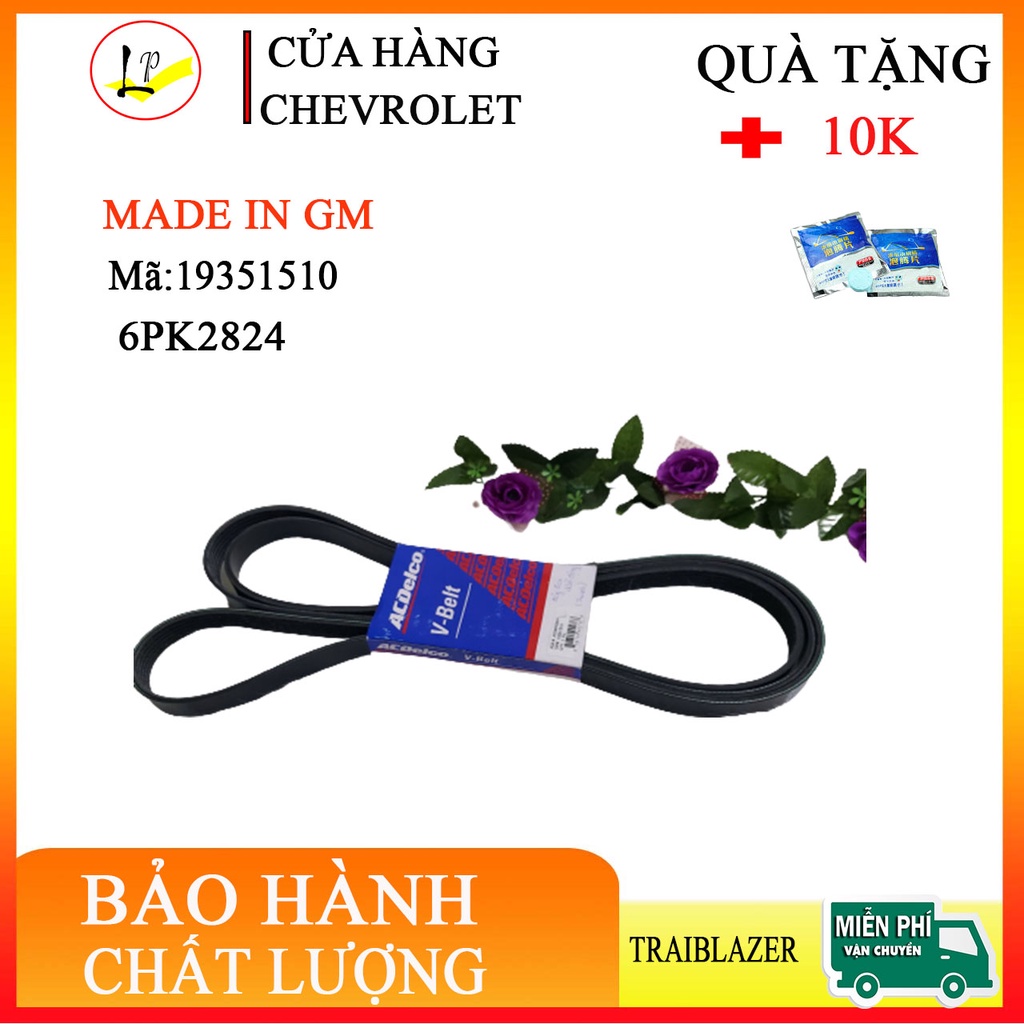 [ xịn -gm] Dây curoa tổng traiblazer hàng xịn - gm - mã 19351510 | tặng kèm 02 viên rửa kính 10k| li