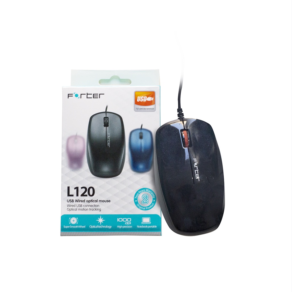 Chuột PorterL120 quang máy tính có dây văn phòng văn phòng gaming đồ họa không tiếng ồn công thái học giá rẻ
