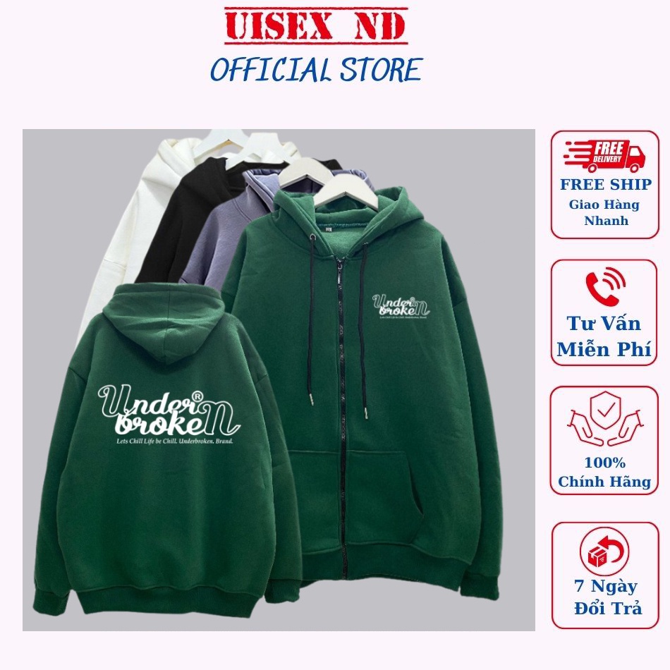 Áo Hoodie Under Broken Unisex Form Rộng, Khoác Nỉ Nam Nữ Phông Cách Ulzzang , Chất đẹp | BigBuy360 - bigbuy360.vn