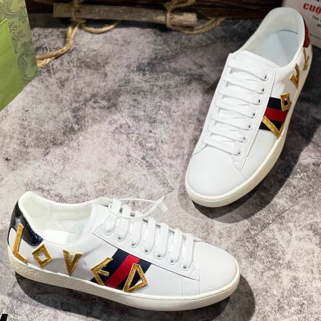 Giày thể thao GC 3 vạch LOVED thêu mẫu mới hàng cao cấp cực chất  - Ảnh Thật