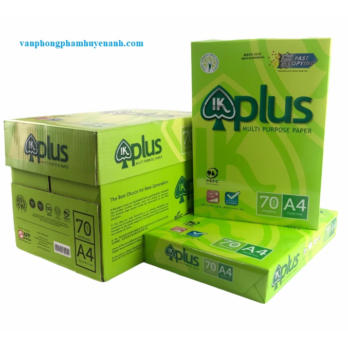 Giấy IKplus 70 A4 Indo 500 tờ dày