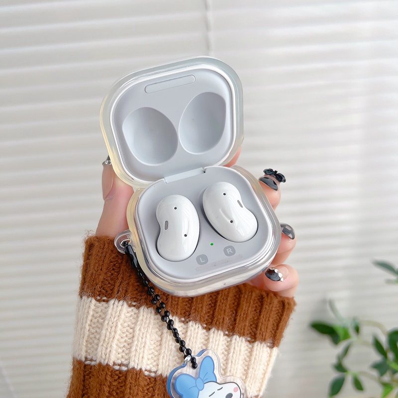 Vỏ Bảo Vệ Hộp Sạc Tai Nghe Samsung Galaxy Buds 2 / Buds Live / Buds FE / Buds2 Pro / Buds Pro Hình Chú Mèo / Bông Hoa Xinh Xắn