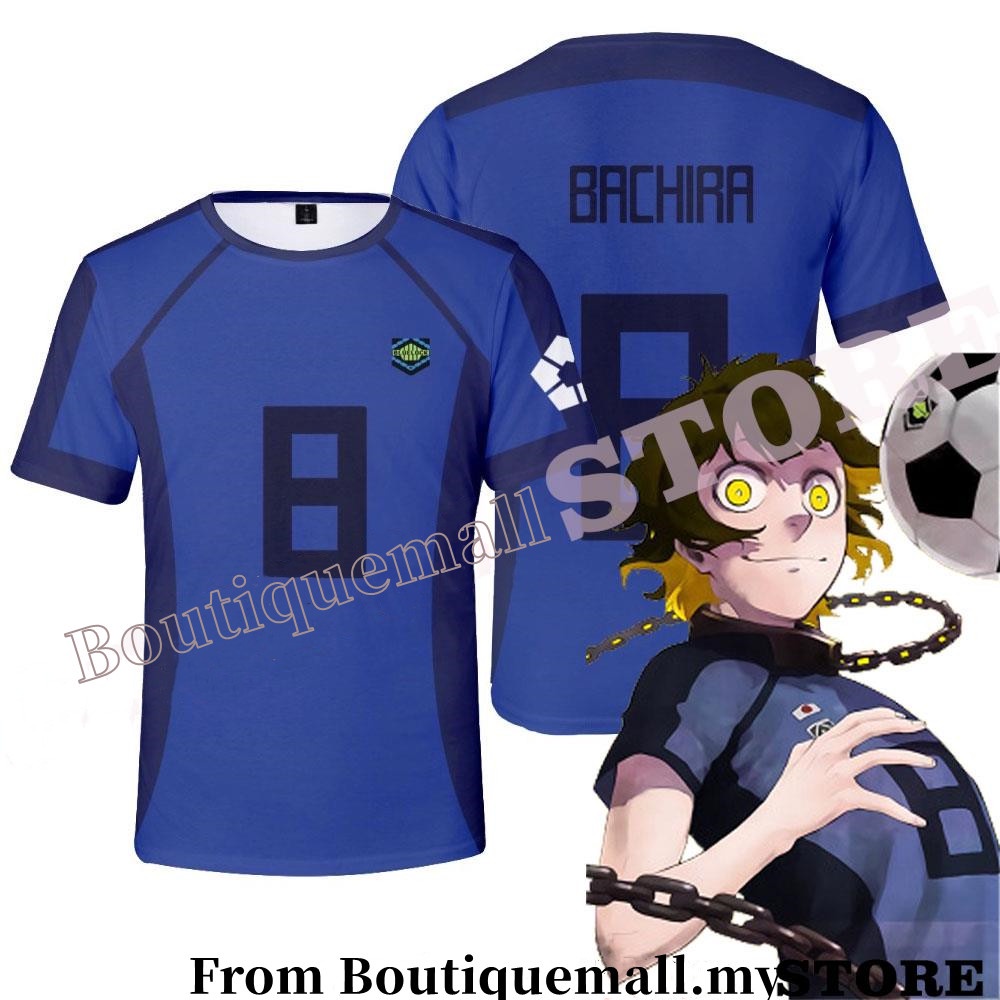 Áo Thun Đồng Phục Bóng Đá Ngắn Tay Hóa Trang Bachira Merch Cho Nam Và Nữ