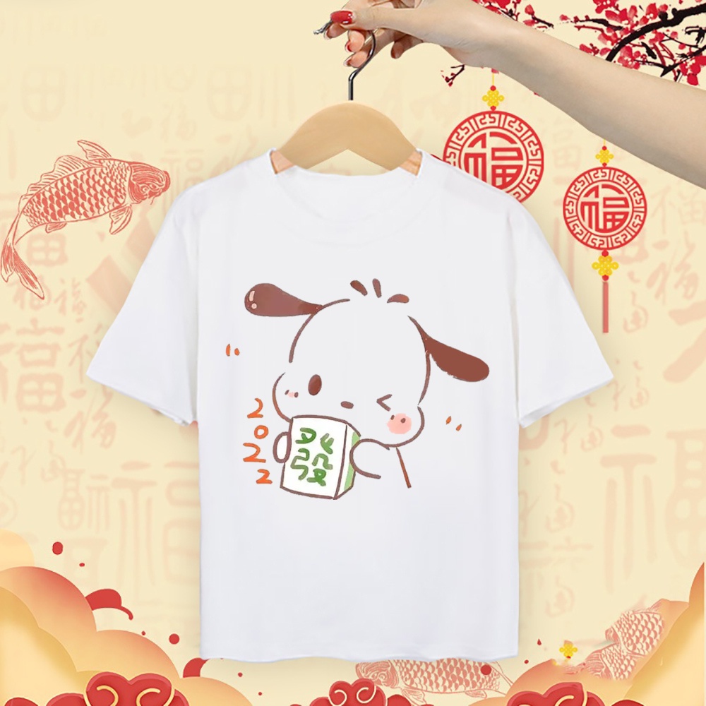 4 Màu Trẻ Em Áo Unisex Cho Trẻ Em Tay Ngắn Tee Hoạt Hình Mèo Kitty Dễ Thương In Áo