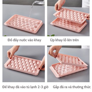 🏵️FREESHIP🏵️ Combo 5 Khay đá tròn 33 viên đa năng tiện lợi