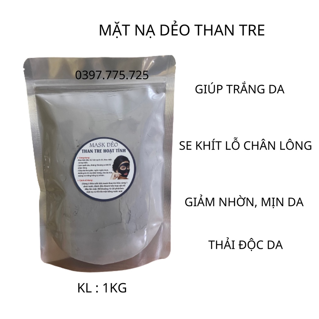 1kg măt nạ dẻo than tre sản phẩm hanmade