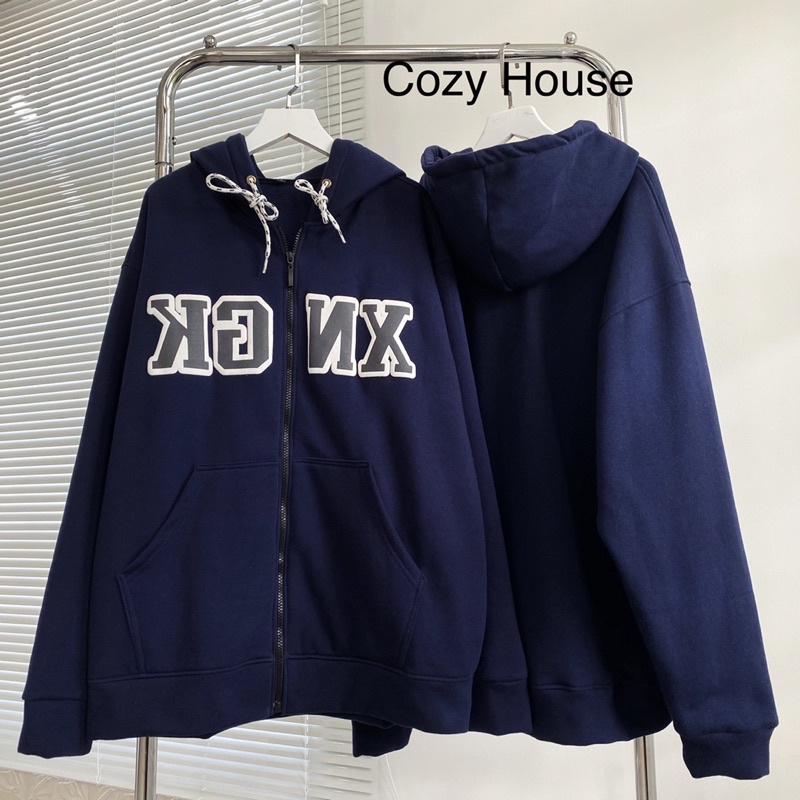 Áo Hoodie XNGK ZIP UNISEX FROM RỘNG COUPLE NAM NỮ ( Ảnh THẬT SHOP CHỤP )