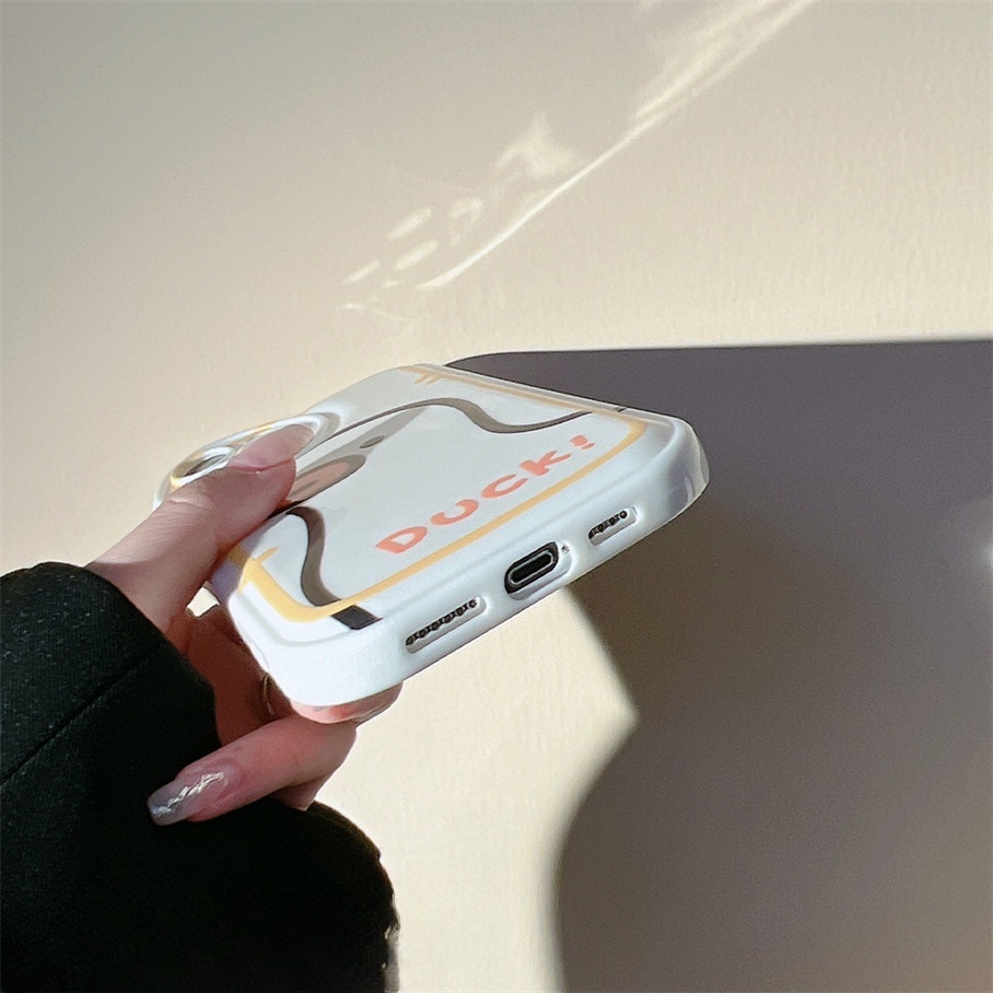 Ốp Điện Thoại Mềm Hình Vịt Dễ Thương Cho Iphone6 6splus 7 7plus 8 8plus XR x xs 12 11 pro max plus 13 promax-5009