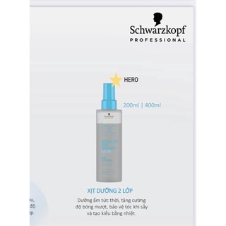 Xịt dưỡng tóc giữ ẩm Schwarzkopf BC Bonacure Hyaluronic Moisture Kick Spray Conditioner cho tóc khô 200ml