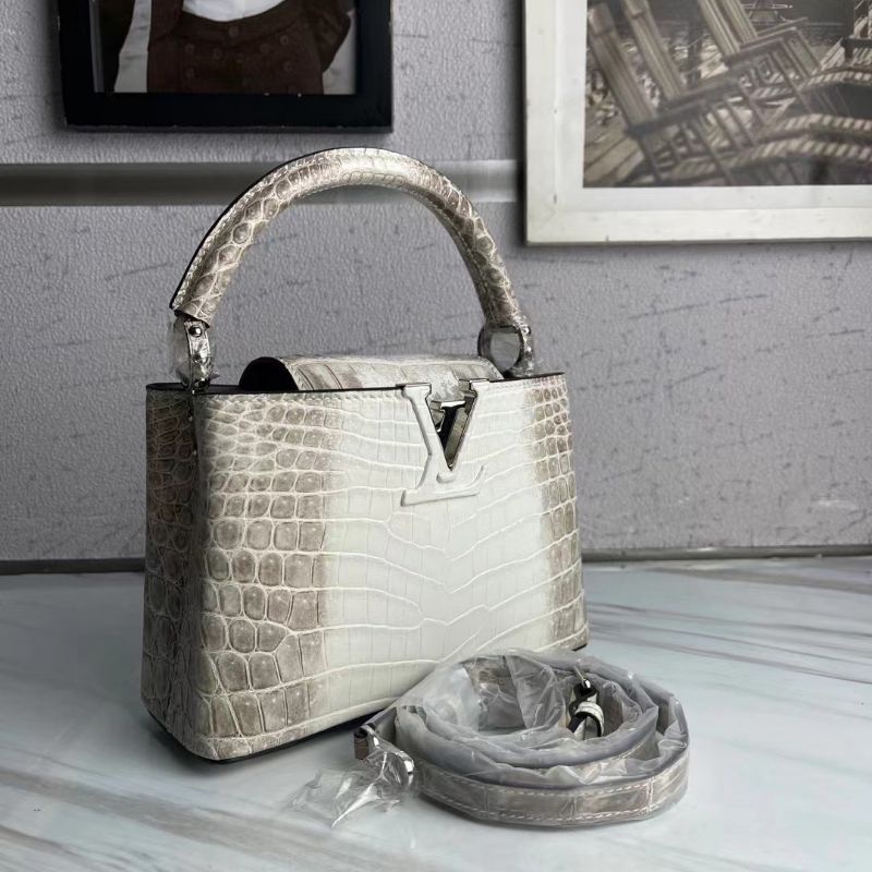 Túi xách LV Capucines Da Cá Sấu Himalaya