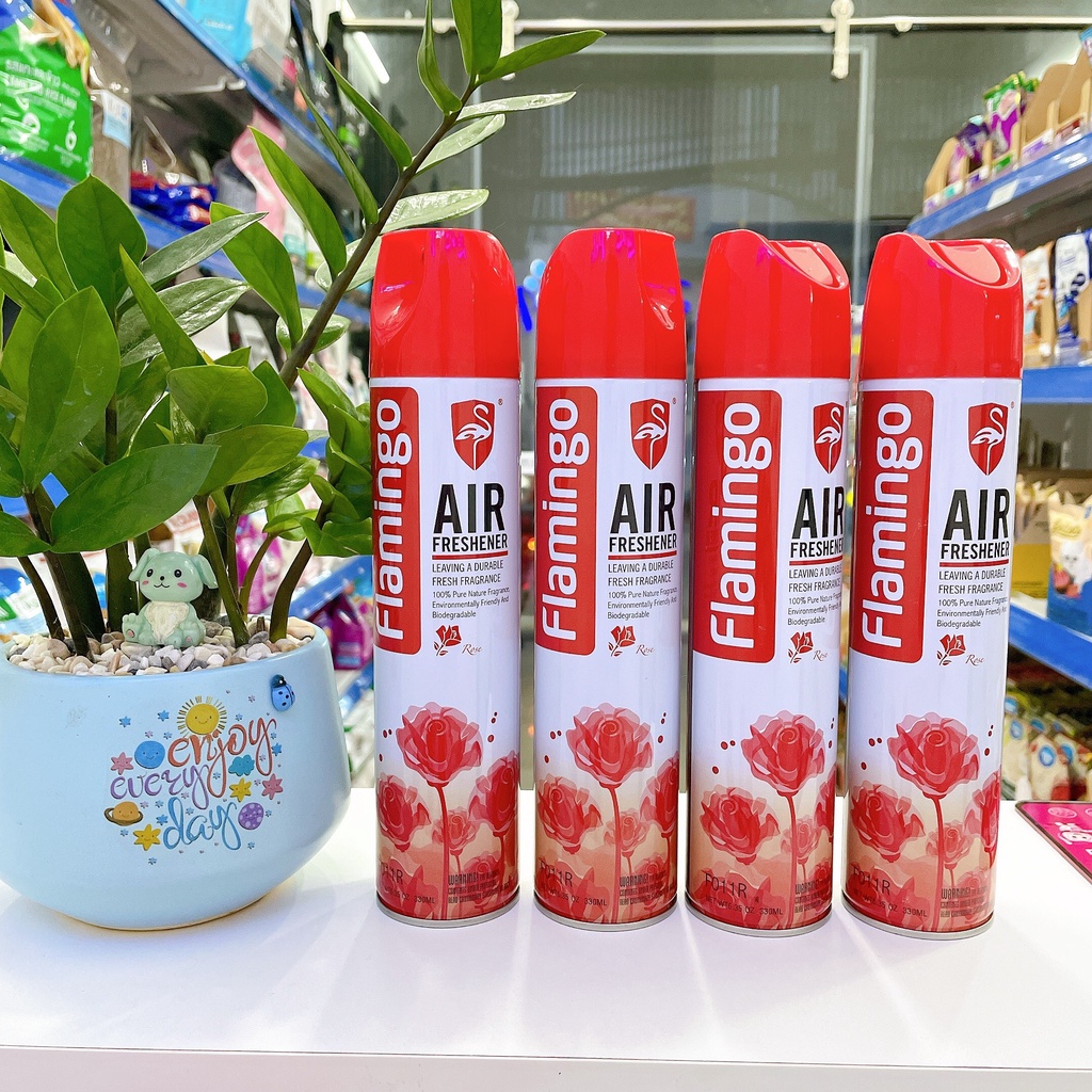 Nước Hoa Xịt Khử Mùi Hôi Ô Tô Flamingo Air Freshener F011 330ml - 6 mùi thơm