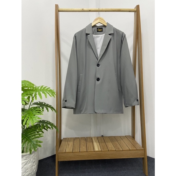ÁO KHOÁC BlAZER NAM NỮ-ÁO KHOÁC VEST T-A-N THỜI TRANG UNISEX PHONG CÁCH HÀN QUỐC AV021 MÀU XANH VÀ XÁM