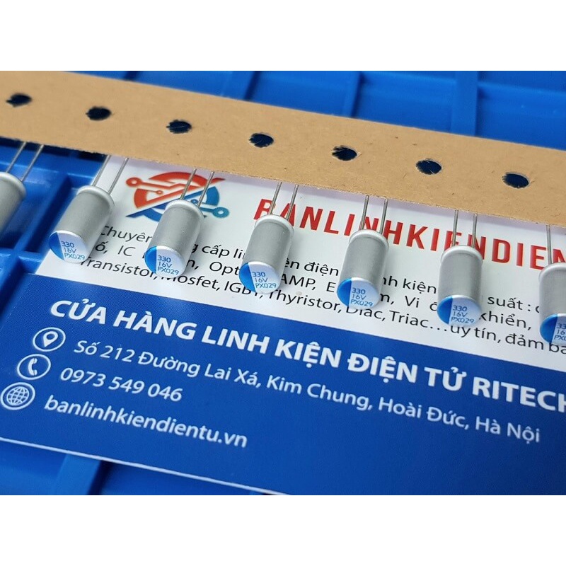 [ Combo 20 chiếc ] Tụ nhôm 330uf 16v kích thước 5x9mm (chân cắm)