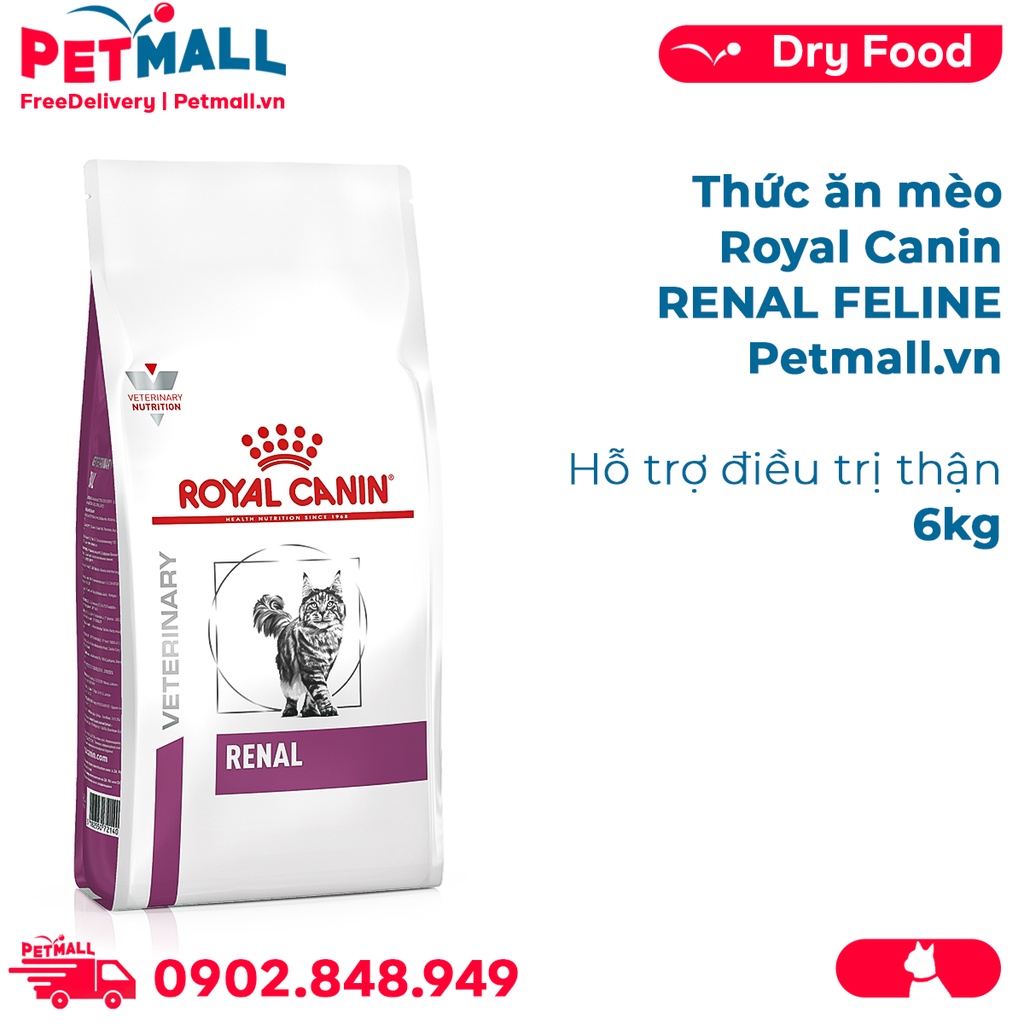 Thức ăn mèo Royal Canin RENAL FELINE 6kg - Hỗ trợ thận ở mèo Petmall