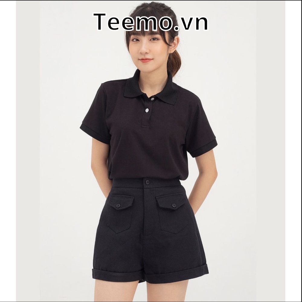 Áo thun polo cổ trụ trơn cao cấp form rộng vải cá sấu nhiều mẫu đẹp oversize unisex cho nam nữ PLC01 Teemo.vn