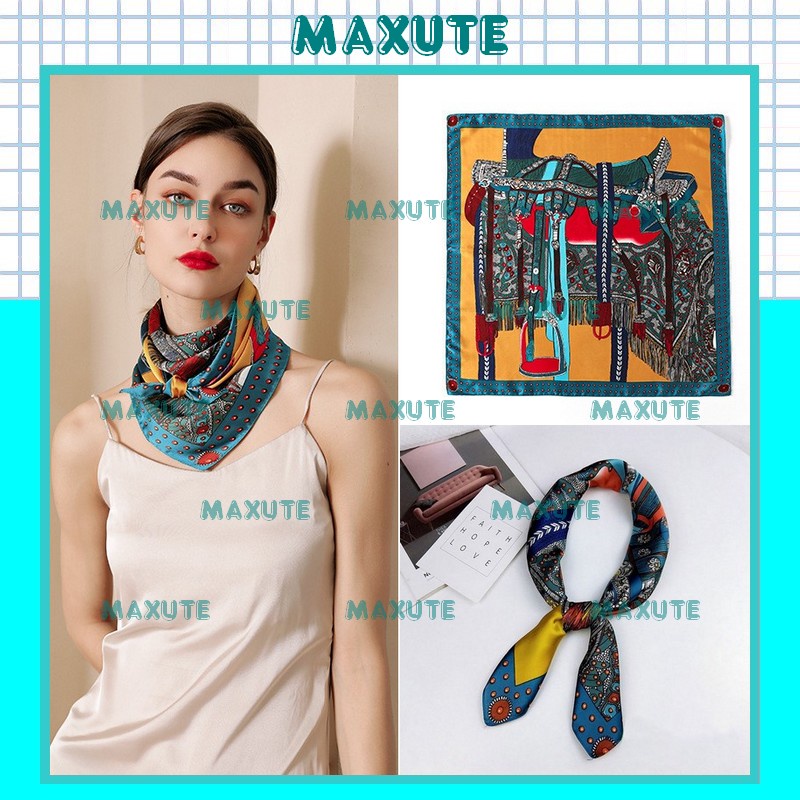 Khăn Lụa Vuông Quàng Cổ Turban Bandana 70x70 cm K70061