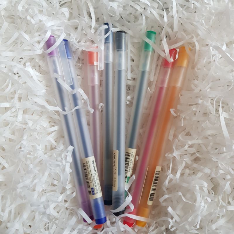 Bút viết mực gel ngòi 0,5mm mực nhiều màu DELI A119