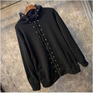 Áo khoác đinh đính đá cao cấp, ao hoodie nỉ dáng unisex mẫu trend 2022