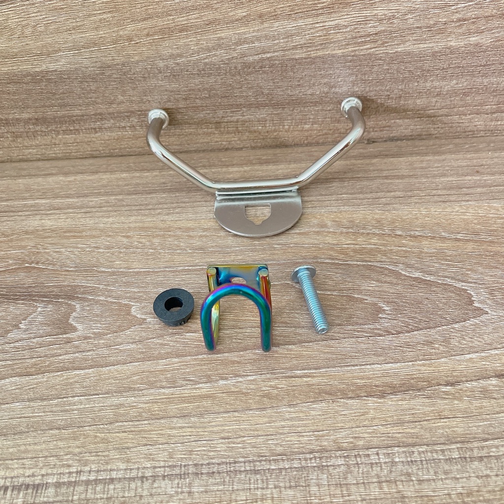 Móc treo đồ xe máy Vario Vision Inox TRẮNG tặng kèm móc chữ U 3 móc tiện lợi gắn được nhiều loại xe máy