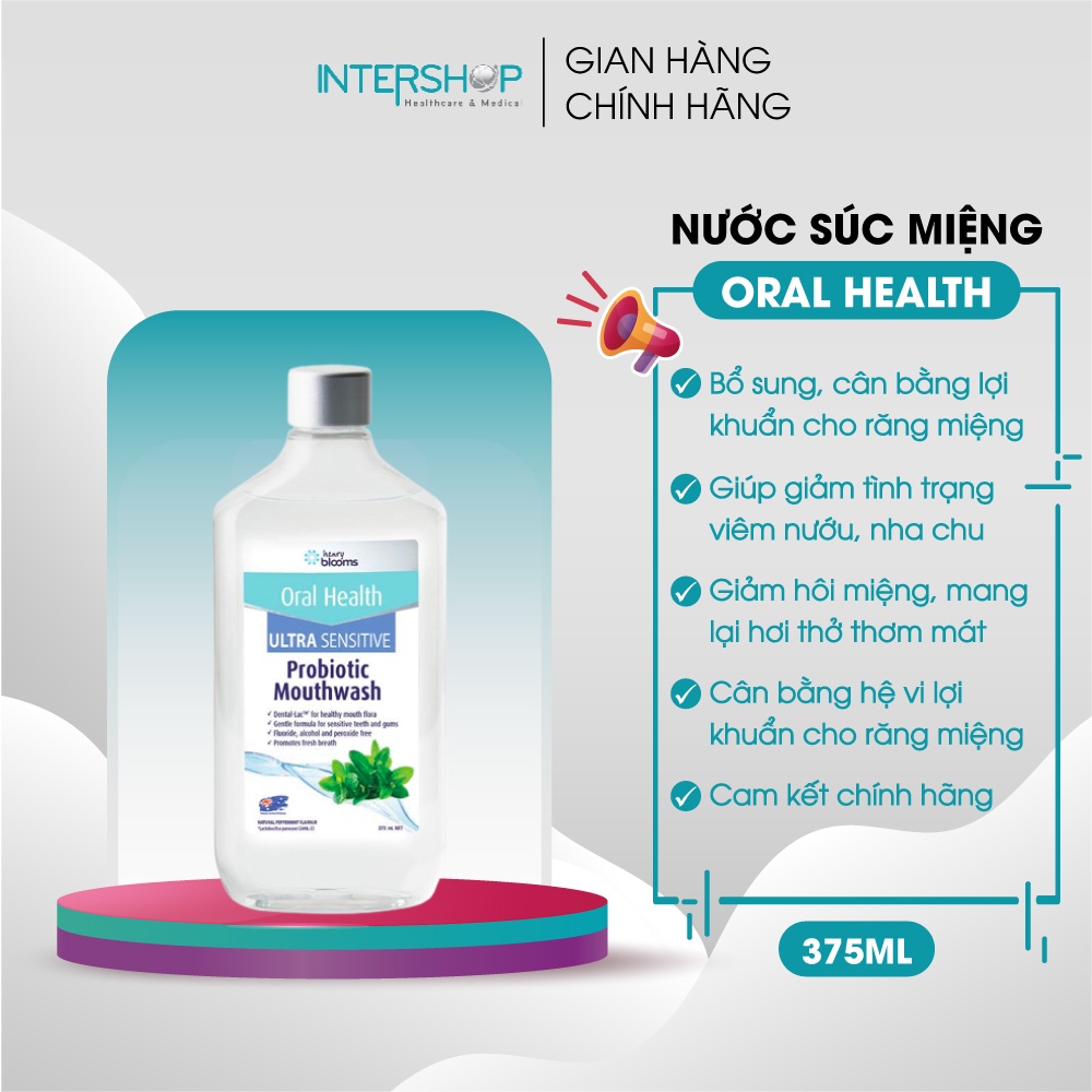Nước Súc Miệng Henry Blooms Oral Health Probiotic Mouthwash Giúp Làm