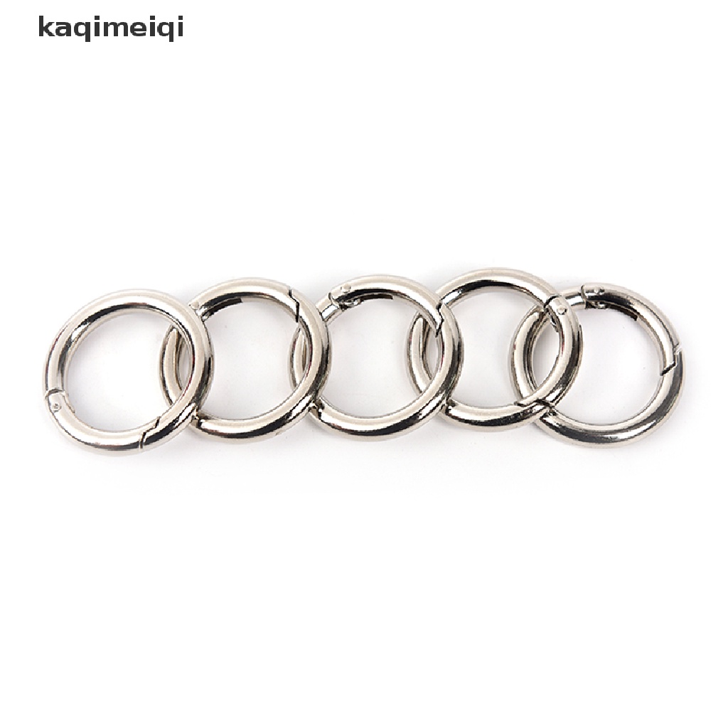 Set 5 Móc Khóa Tròn Bằng Kim Loại 25mm