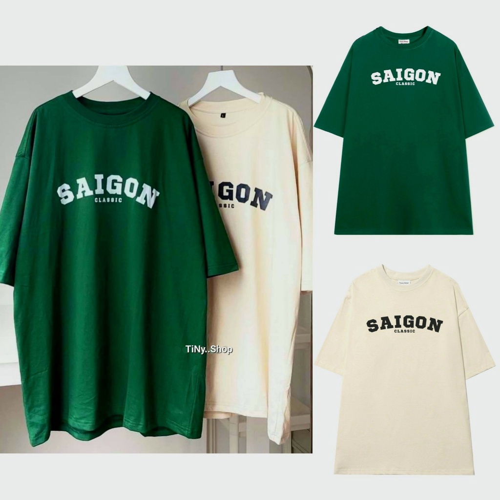 Áo thun tay lỡ nam nữ Unisex SÀI GÒN CLASSIC chất liệu cotton thái