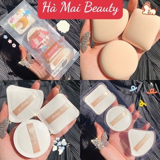 Hộp 3 bông phấn trang điểm