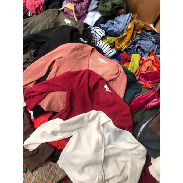 Áo nỉ xốp thắt nơ Madewell Texture Thread crepe wrap top