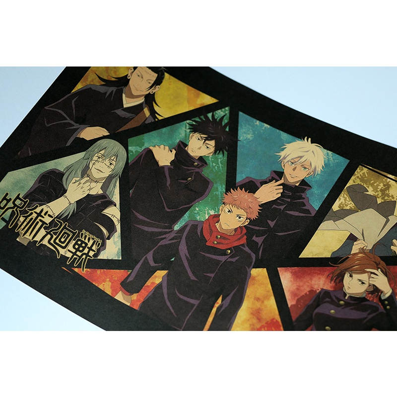 Poster Jujutsu Kaisen 35*51cm Giấy dán tường Anime siêu đẹp