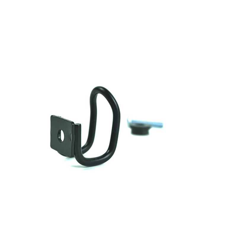 Móc treo inox màu đen + ốc, ron