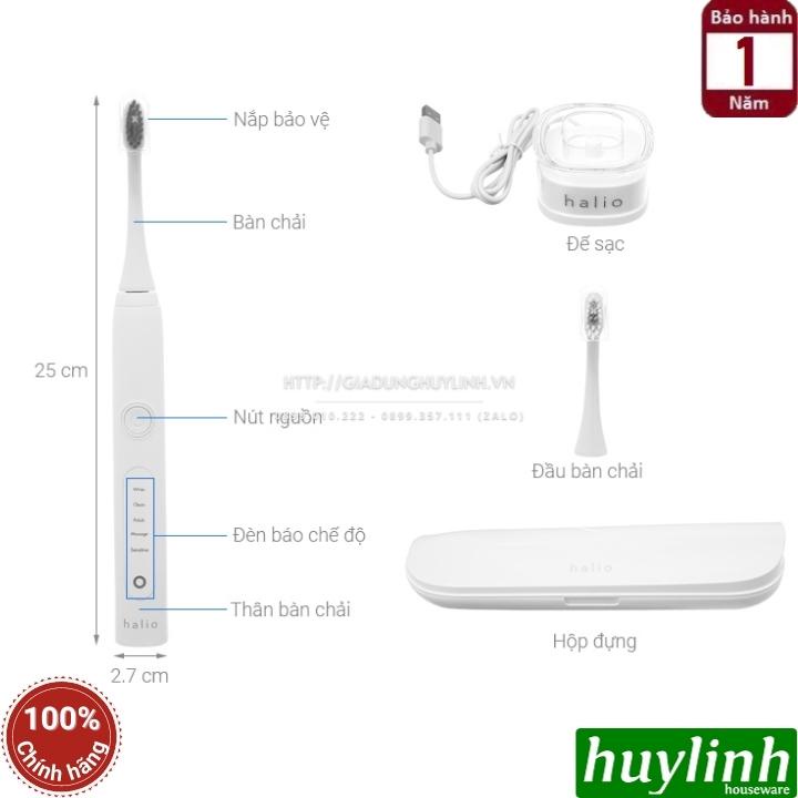 Bàn chải điện Halio Sonic Whitening Toothbrush PRO [Tặng túi đựng mỹ phẩm] - Periwinkle - Hàng chính hãng