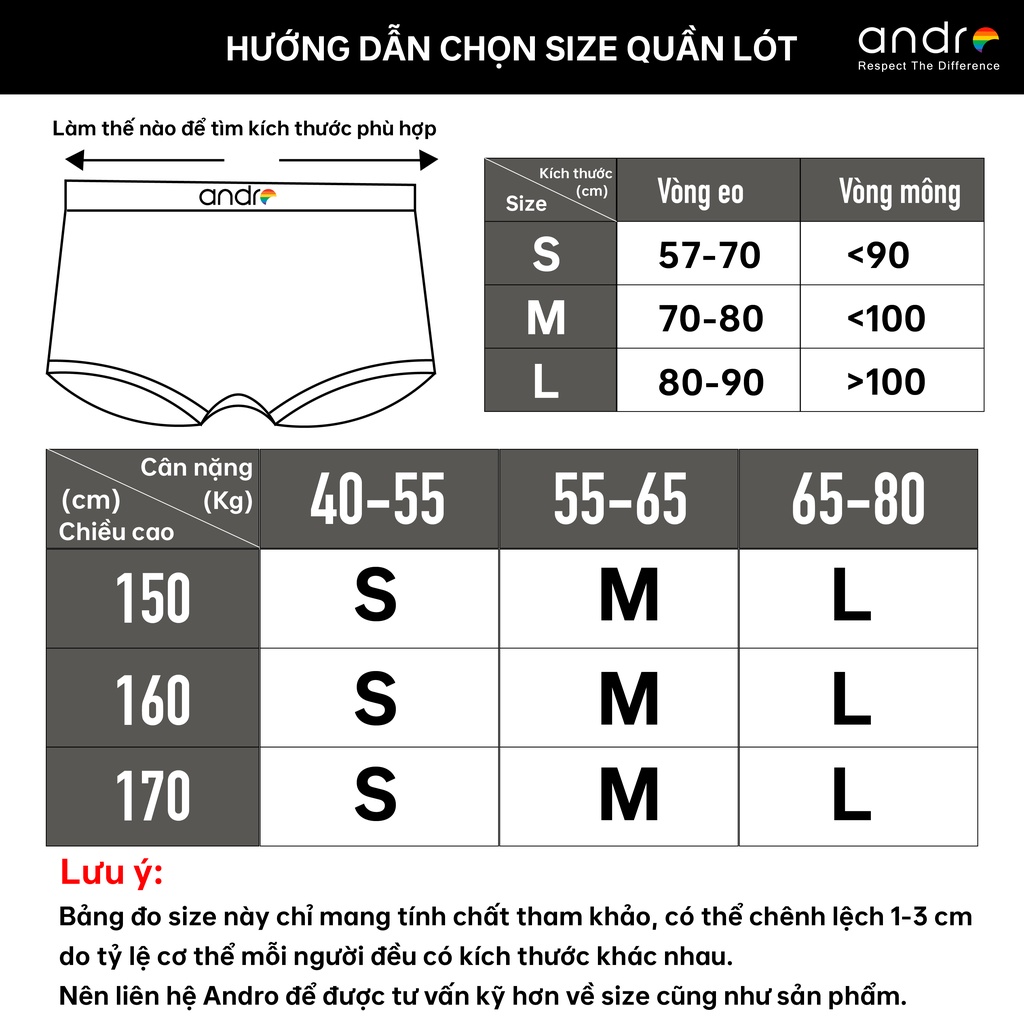 Set 3 Quần lót Tomboy - Quần sịp Boxer nữ chất liệu Cotton, Mềm mại, Thoáng khí cho LGBT, Transguy, Sb