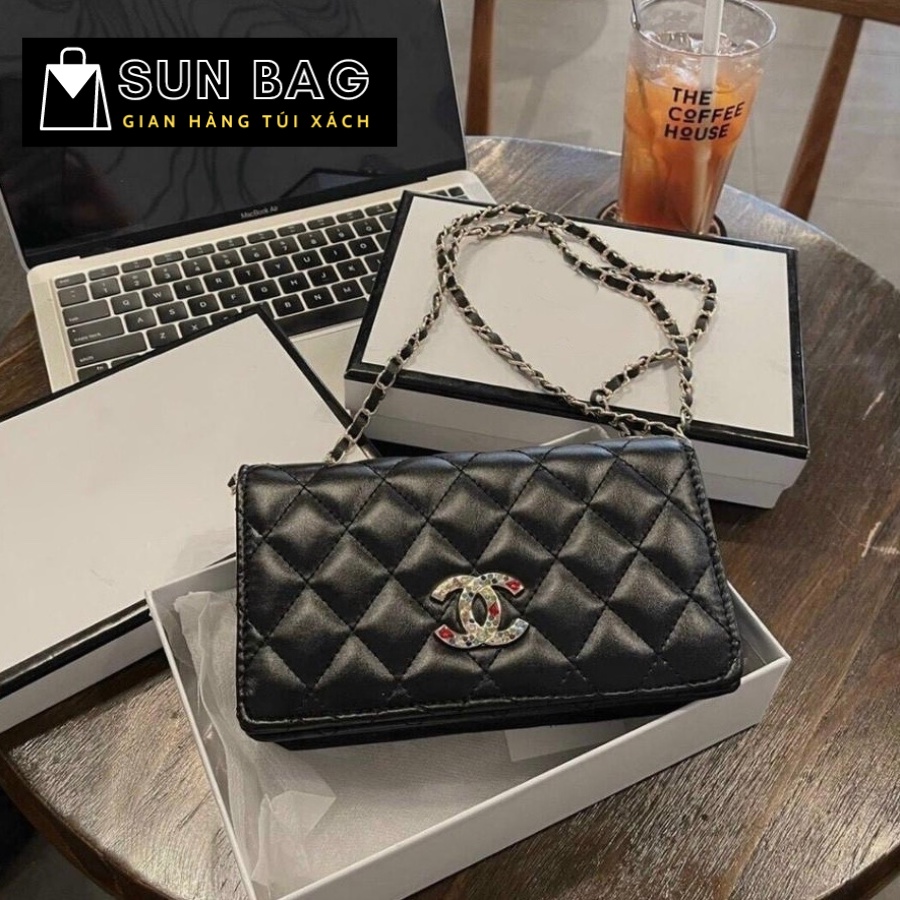 Ví nữ dài cầm tay, đựng thẻ, điện thoại, chìa khóa dùng đi chơi, dự tiệc, da cao cấp size 20cm SB178