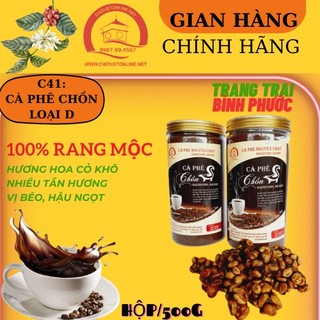 Cà phê nguyên chất Chồn nuôi trang trại Bình Phước HaiDuong Arabi loại D – mã số C41, 500gr/1hộp