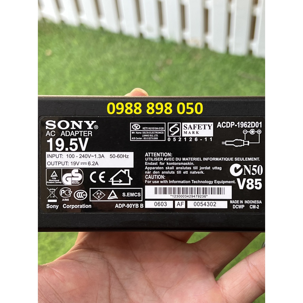 ADAPTOR- NGUỒN TIVI SONY 19.5V 6.2A CHÍNH HÃNG