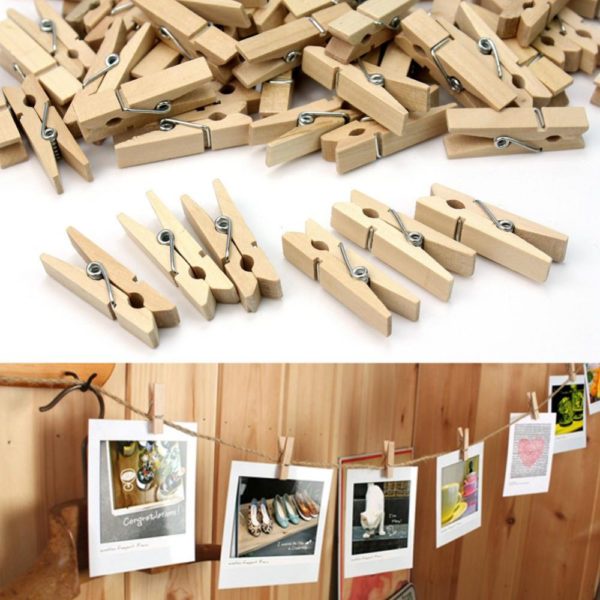 Bộ 10 Kẹp Gỗ Mini Trang Trí, Phụ Kiện Decor, Làm Đồ Handmade