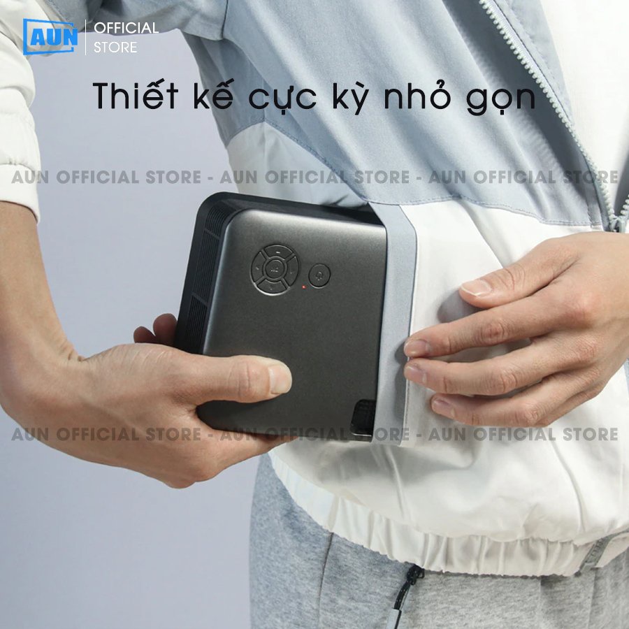 Máy chiếu mini AUN A30c Pro - Độ sáng 3.000 lumens - Tích hợp pin 5.000 mAH - Bảo hành 12 tháng