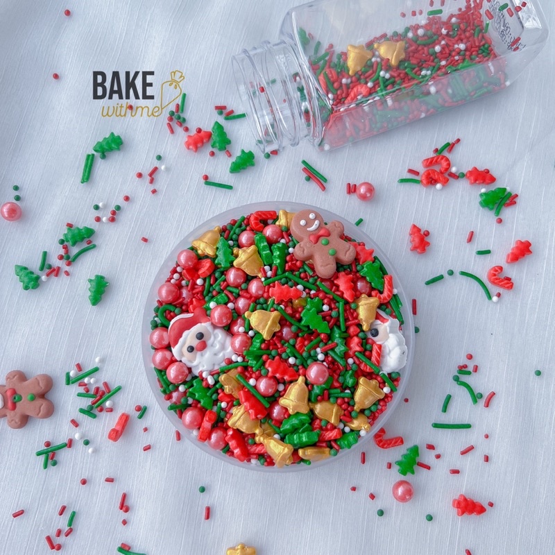 Kẹo bông đường, kẹo trang trí ông già noel cho giáng sinh