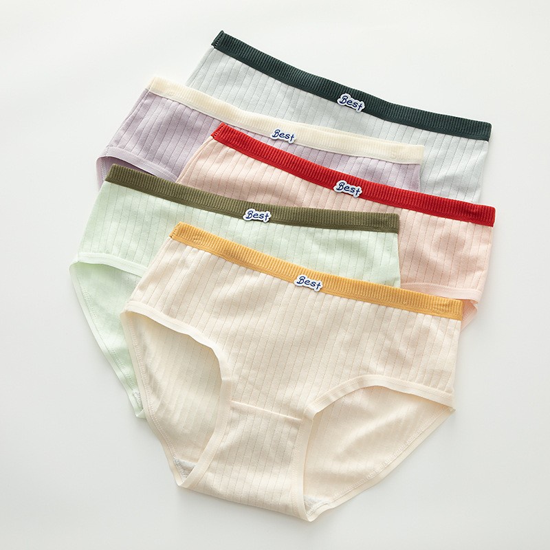 Quần lót nữ hoạ tiết chữ Best đáy cotton kháng khuẩn từ 35 đến 50kg