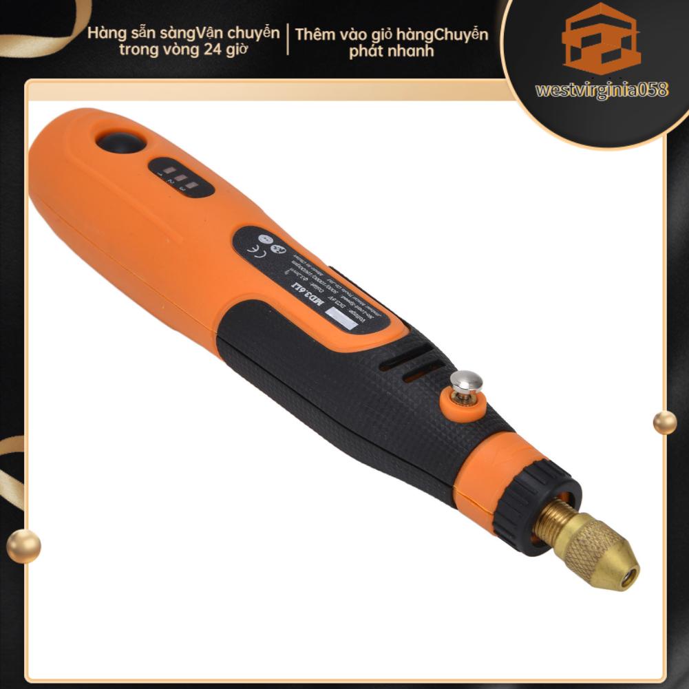 Westvirginia058 Bút mài điện HiLDA Mini Lithium 3 Tốc độ có thể sạc lại khắc cầm tay USB 3.6V