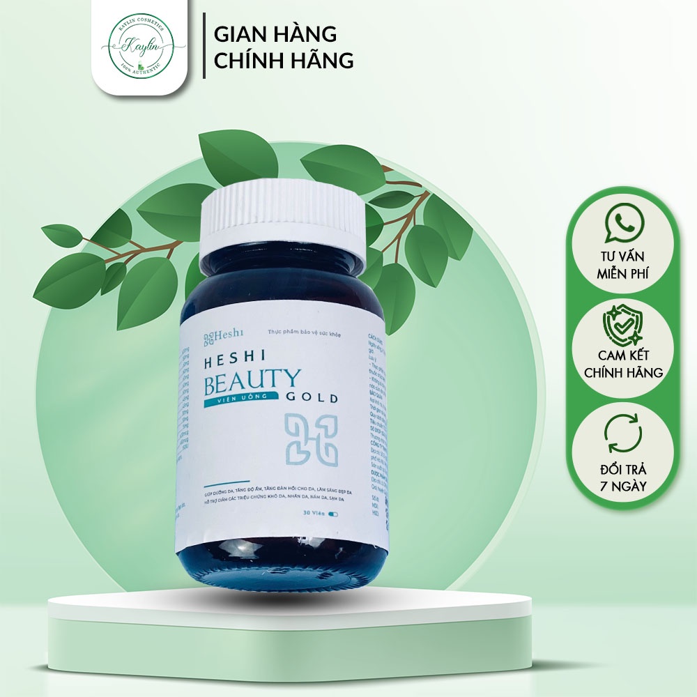 Viên Uống Trắng Da Heshi Beauty Gold Đẹp Da, Giảm Nám, Tàn Nhang, Mụn - PQ92
