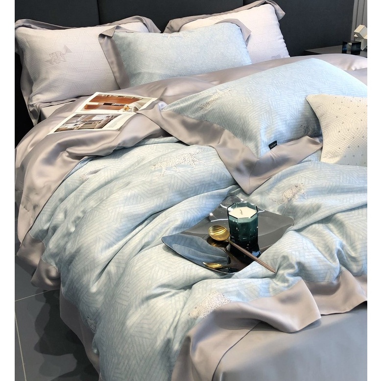 Set Chăn Ga Lụa TENCEL MARKCROSS họa tiết Cristian DIO 2023 - LUXBED
