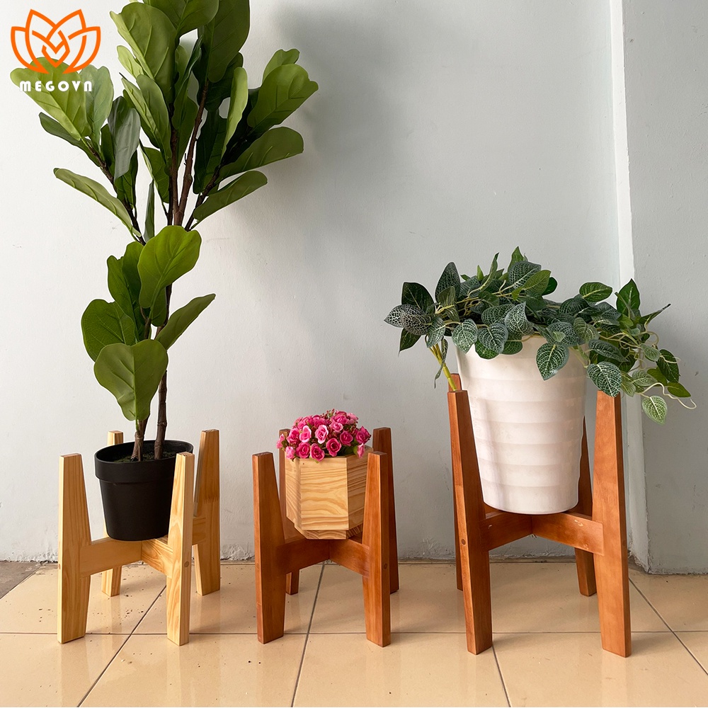 Đôn gỗ để cây cảnh trang trí trong nhà nhiều kích thước, giá gỗ đỡ chậu cây DG-03