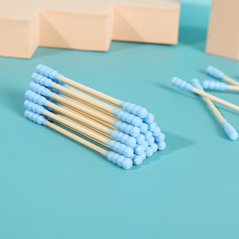 Set 100 Tăm Bông Vệ Sinh Tai Hai Đầu Màu Sắc Tiện Lợi