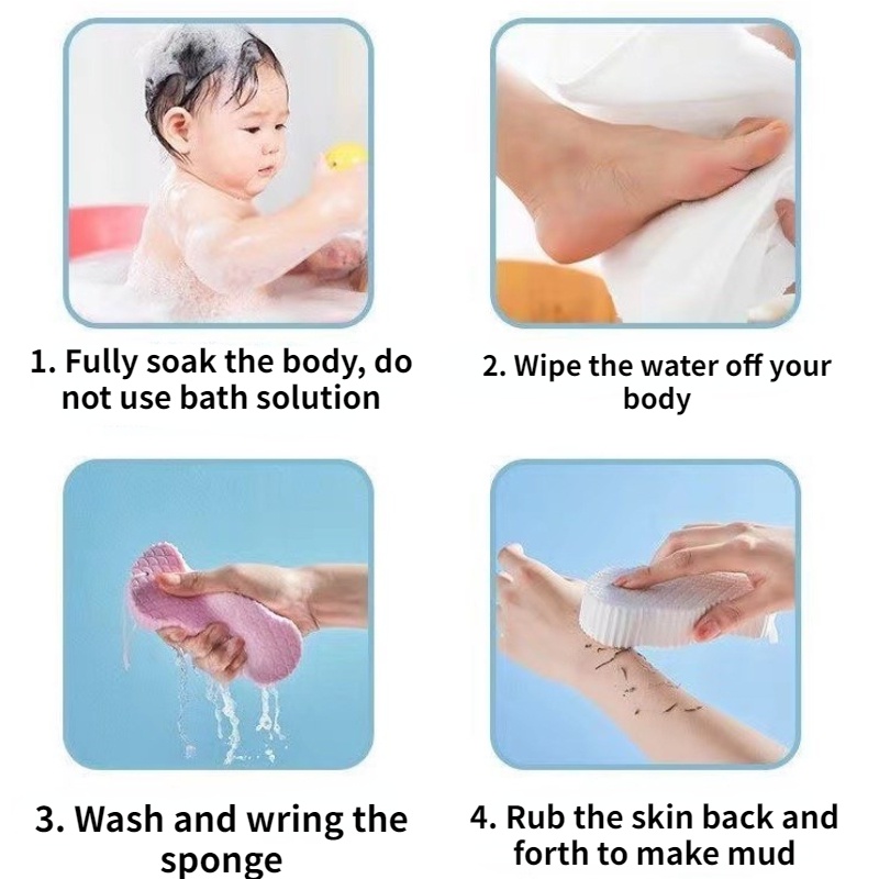 Bông Tắm Tẩy Tế Bào Chết Toàn Thân Bằng Bọt Biển Siêu Mềm 3D Có Thể Tái Sử Dụng Phù Hợp Với Người Lớn Và Trẻ Em